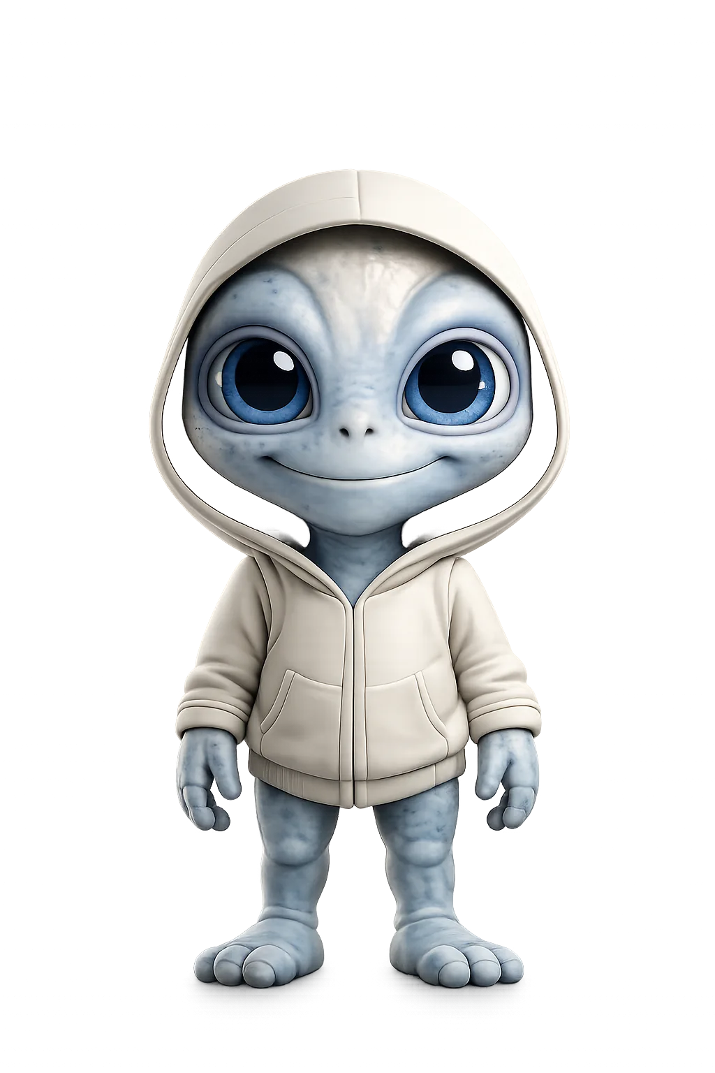 Lumo the alien, a calm and friendly Planet Jump guide.
